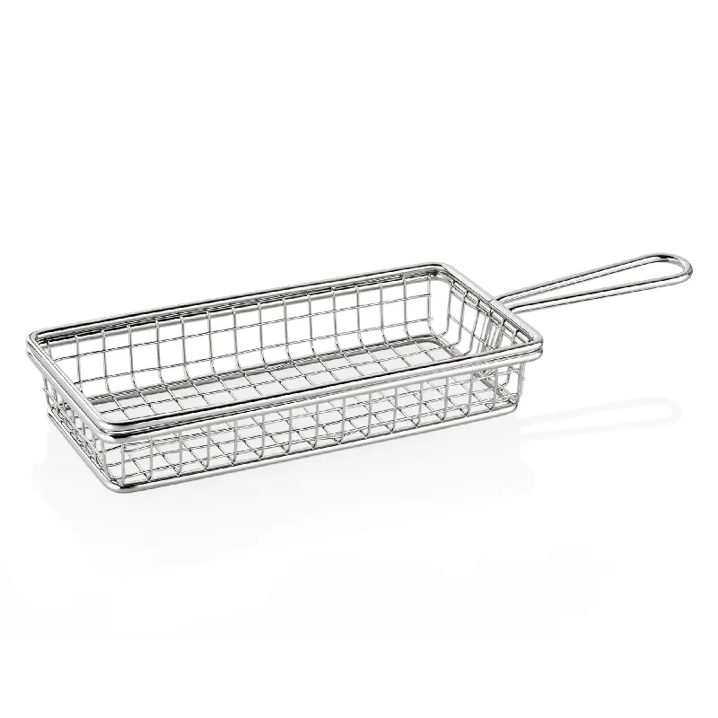 Bestseller serveer- en frituurmand, 21,5 x 11 x 4 cm, chroom-nikkelstaal
