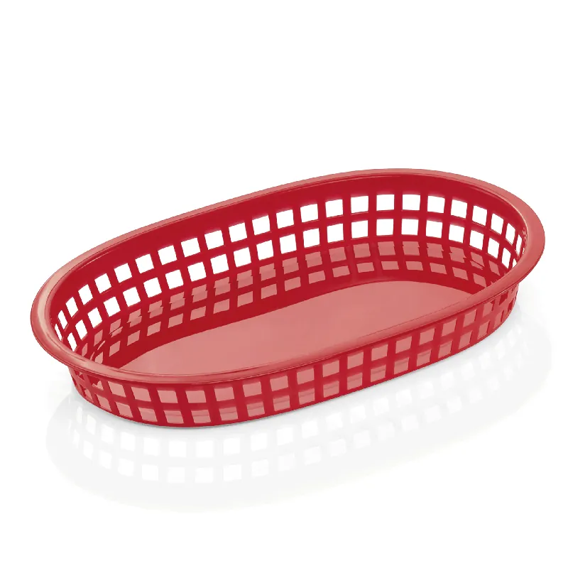 Tafelkorfset, 27 x 17,5 x 8,5 cm, Set van 12 stuks, rood, polypropyleen Must-Have