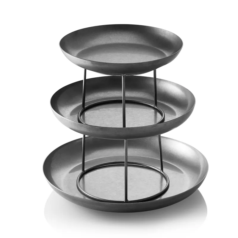 Koop Vandaag Gourmet Tower Vintage STAAL & STIJL, met drie niveaus, hoogte 32 cm, roestvrij staal