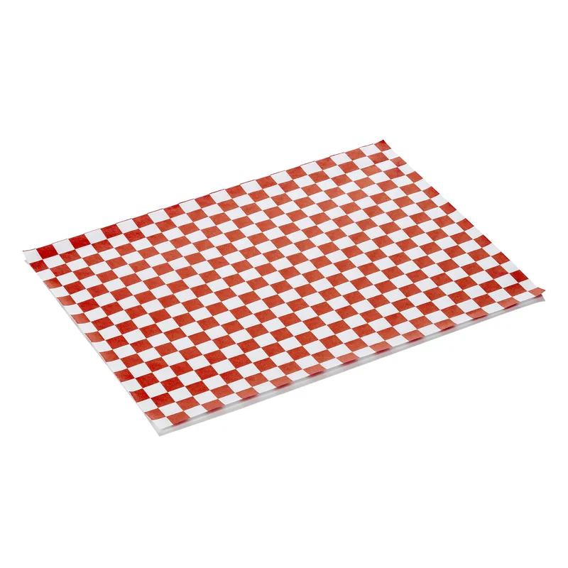 Gereduceerde Prijs Hamburgerpapier Rood-Wit Set WRAP & GO, 25 x 20, Set van 1000 stuks, vetvrij papier