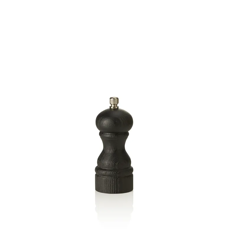 Merkproduct Zoutmolen Timber met roestvrijstalen maalwerk, hoogte 14 cm, hout