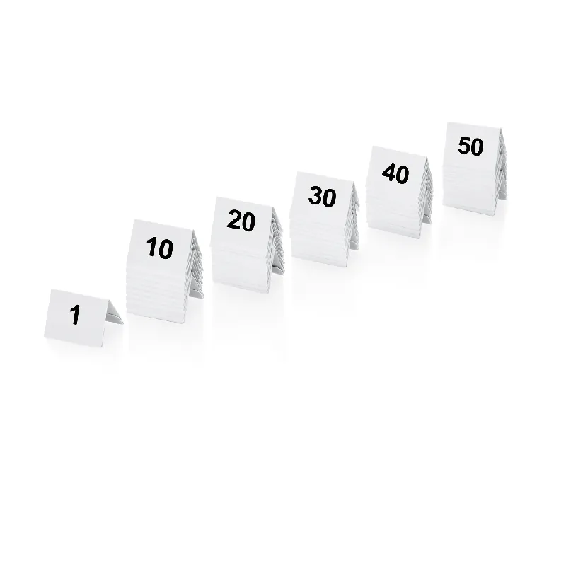tafelnummerplaatenset 1-50, 5 x 3,5 x 3,5 cm, 50-delig, kunststof Betaalbaar