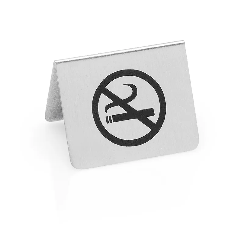Waarschuwingsbord 'Geen rokers' set, 5,5 x 5 x 3,5 cm, set van 12 stuks, chroom-nikkelstaal Laatste Versie
