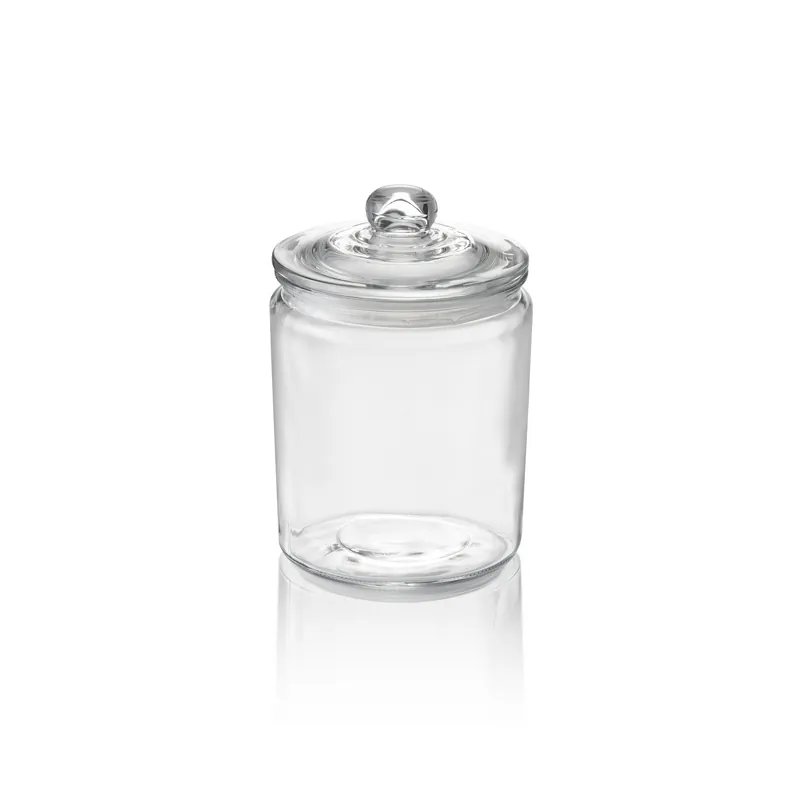 Actieprijs bewaarpot, 2 liter, diameter 15 cm, hoogte 21 cm, glas, polyethyleen
