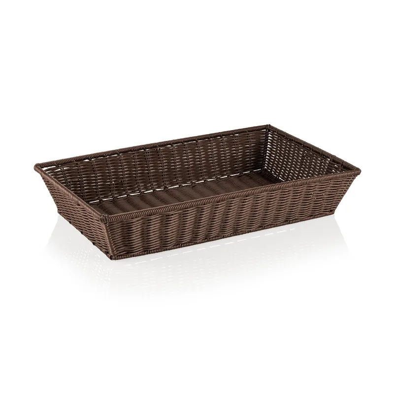 Direct Verzonden GN mand 1/1 WEAVER PRO GN manden, bruin, polypropyleen, chroomnikkelstaal 18/10