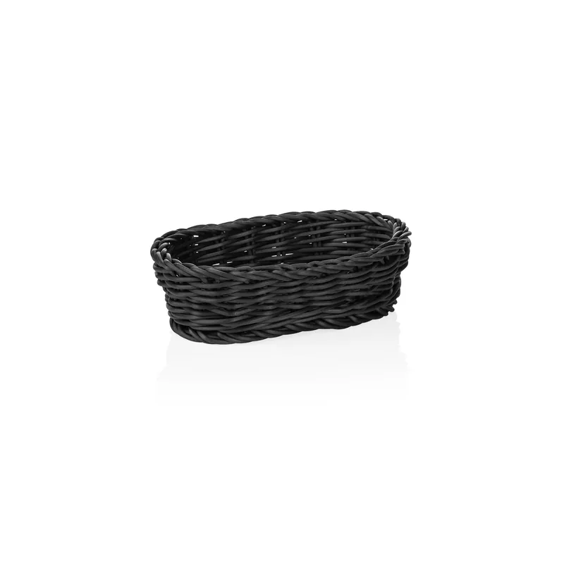 Korf WEAVER PRO bureaafvalbakjes, 19 x 12 x 6 cm, ovaal, zwart, polypropyleen Hete Deal