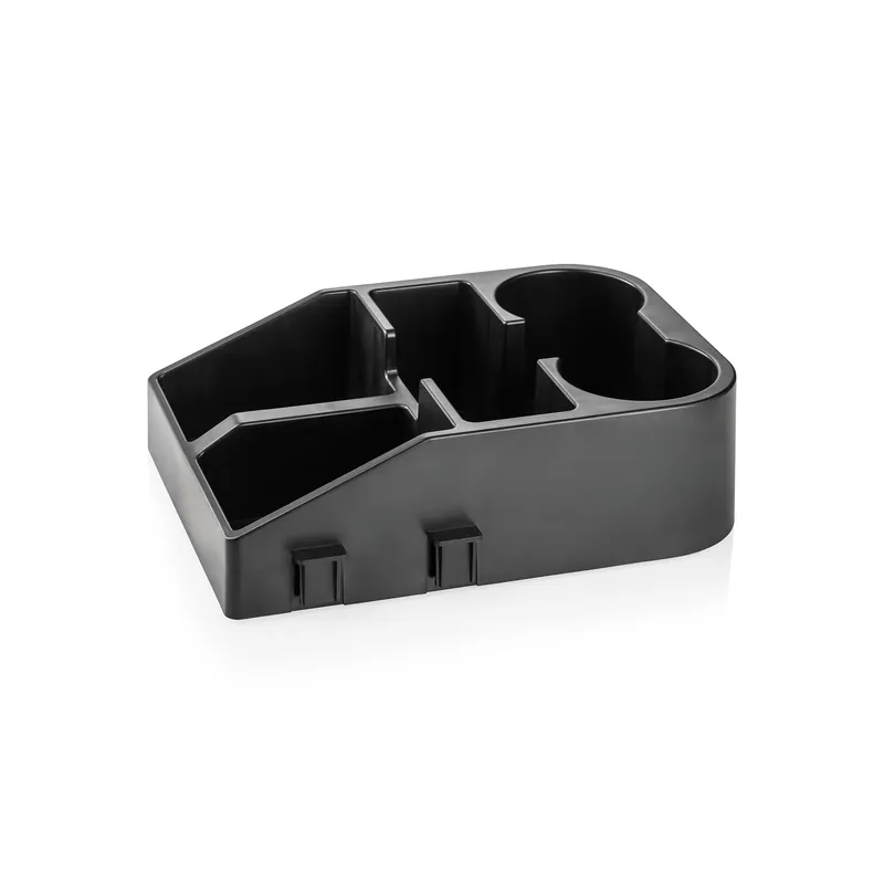 Gecertificeerd servicestation, 33,5 x 27,5 x 10 cm, zwart, chroomnikkelstaal, polypropyleen