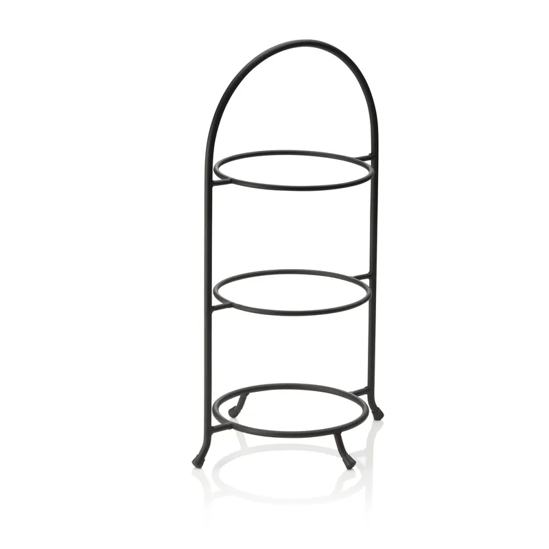 etagère, drie niveaus, 46,5 x 28 cm, zwart gepoedercoat staal Direct Verzonden