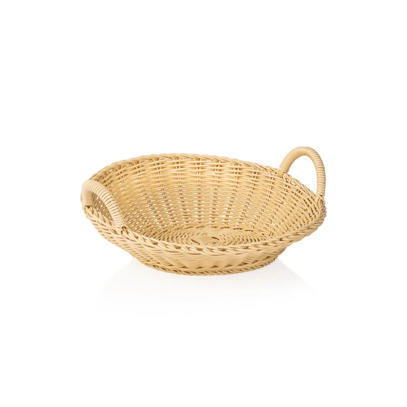 Broodjeshouder met handvat WEAVER PRO systeemkorven, diameter 36,5 cm, hoogte 12/6,5 cm, lichtbeige, polypropyleen Direct Verzonden