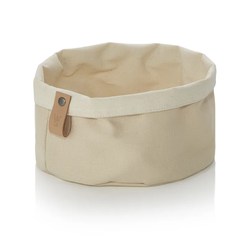 Populair Broodzak FLIP COTTON, Ø 20 cm, hoogte 12 cm, crème, canvas