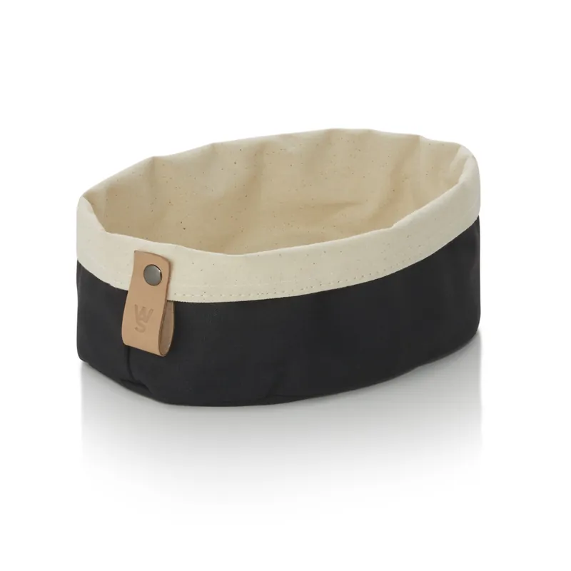 Meest Verkocht Broodtasje FLIP COTTON, 19 x 15 x 10 cm, zwart/crème, canvas