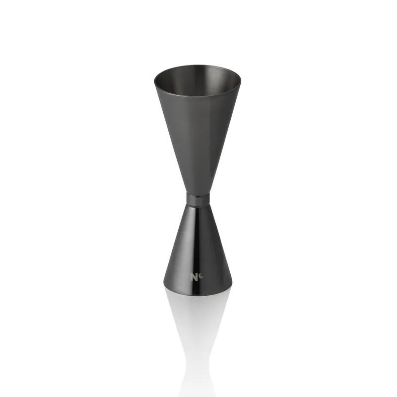 Direct Verzonden Slim Jigger NOCTURN, 3/6 cl, Ø 5 cm, Hoogte 13 cm, gunmetalen kleur, roestvrij staal 18/8