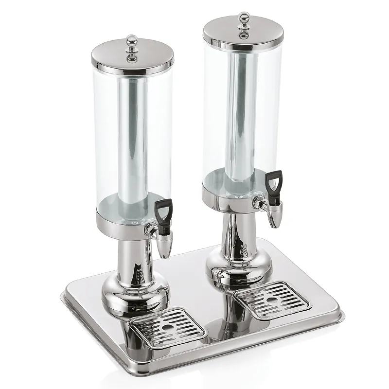 Voordeelprijs drankendispenser, 2+3 ltr., 41,5 x 31,5 x 50 cm, chroom-nikkelstaal, polycarbonaat