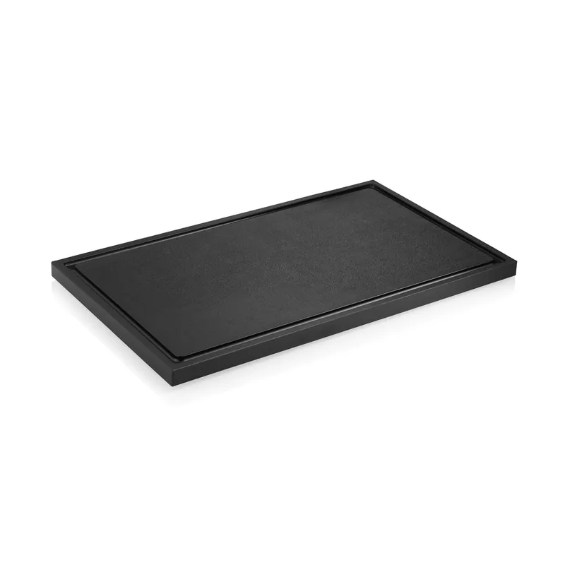Snelle Levering Snijplank NOCTURN, met sapgoot, 50 x 30 x 2 cm, zwart, polypropyleen