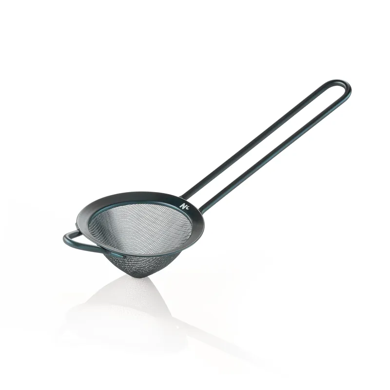 Gratis Retour Fijnmazige zeef NOCTURN, Ø 9 cm, 25,5 cm, blauw mat, chroom-nikkelstaal 18/8