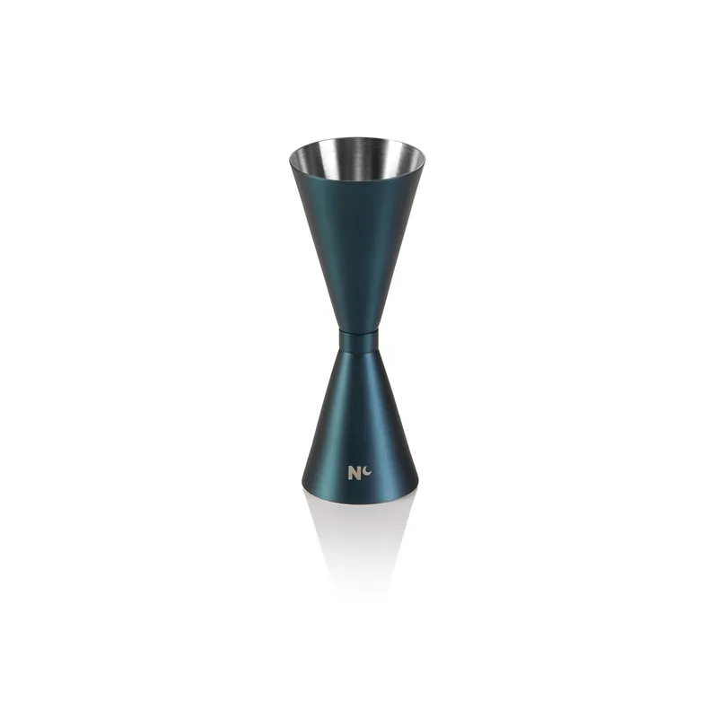 Slim Jigger NOCTURN, 3/4,5 cl, Ø 4,5 cm, hoogte 12 cm, mat blauw, chroom-nikkelstaal 18/8 Hete Deal