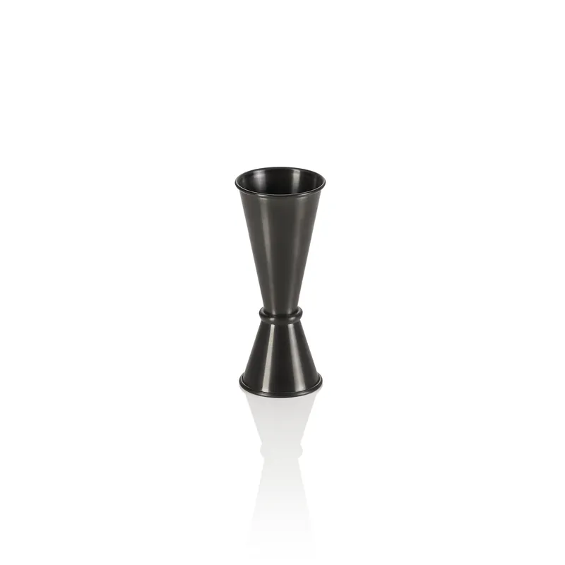 Jigger, Ø 4,5 cm, hoogte 11,5 cm, 2,5/5 cl, zwart, chroom-nikkelstaal, PVD-coating Merkproduct