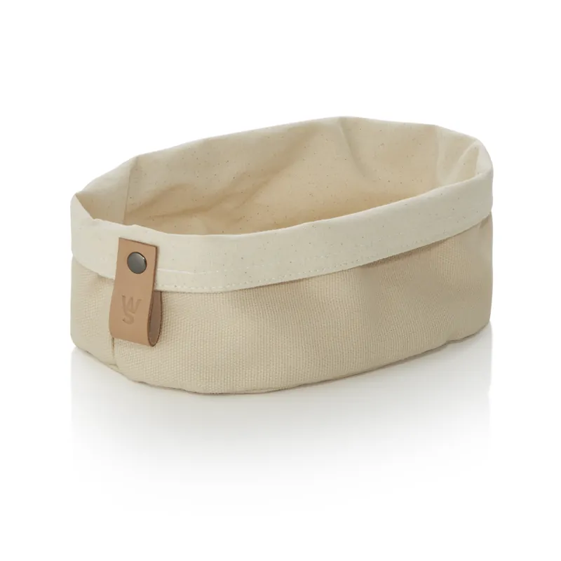 Broodtasje FLIP COTTON, 19 x 15 x 10 cm, crèmekleurig, canvas Hoge Kwaliteit