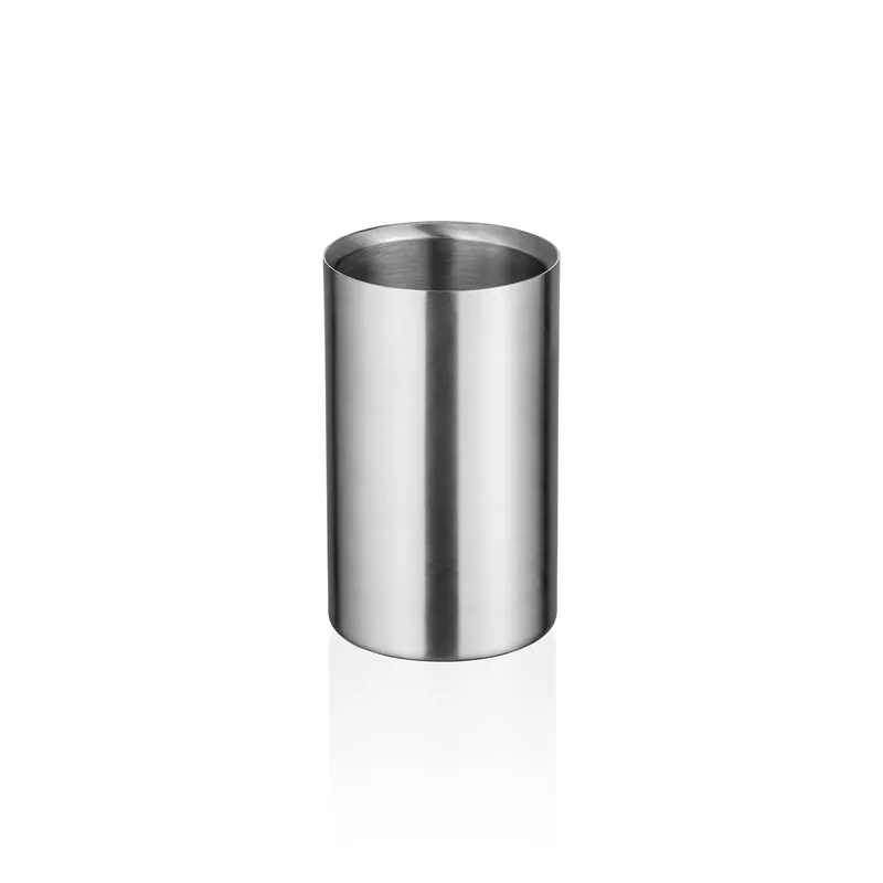 Koop Vandaag Fleskoeler, Ø 12 cm, hoogte 19 cm, dubbelwandig, chroom-nikkelstaal