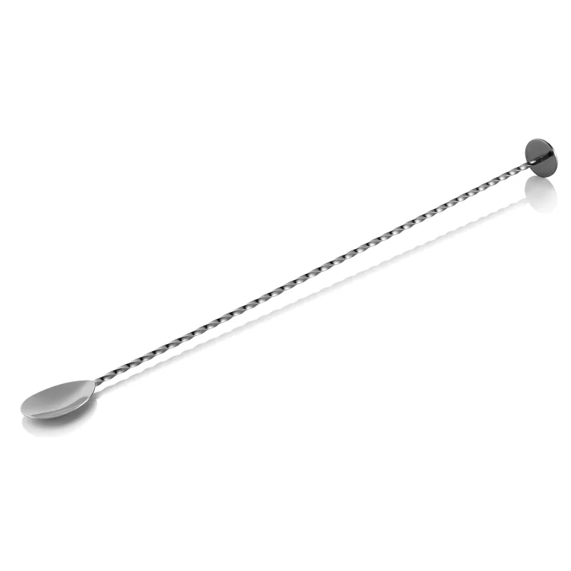 Beste Prijs Barlepel Twisted NOCTURN, met stamperpunt, 40 cm, gunmetalen afwerking, roestvast staal 18/8