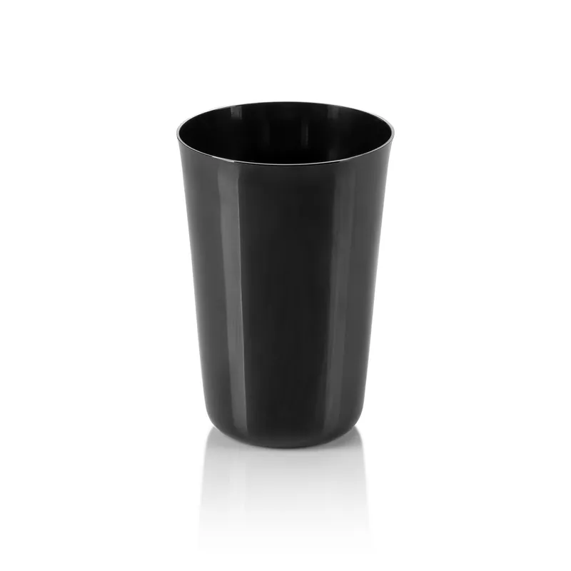 Superprijs Beker set, 0,4 liter, Ø 8 cm, hoogte 11,5 cm, zwart, set van 4 stuks, chroom-nikkelstaal, PVD-coating