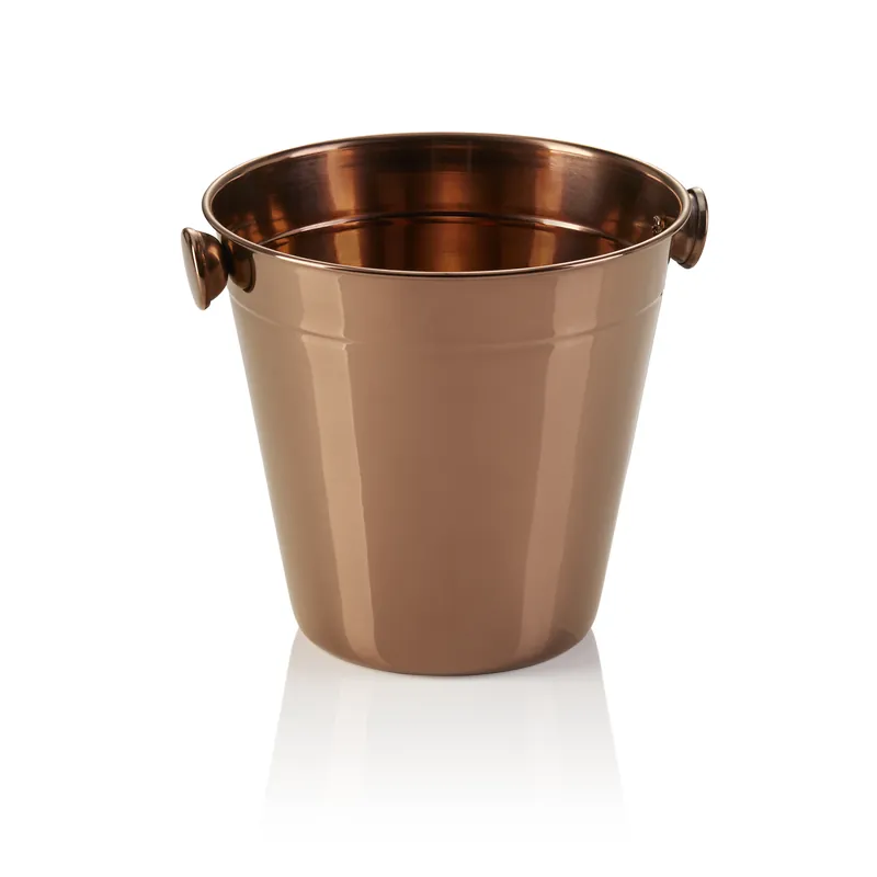 Mini ijsemmer, Ø 14 cm, hoogte 13 cm, 1 liter, PVD-bronze, roestvrij staal met chroom-nikkel Korting