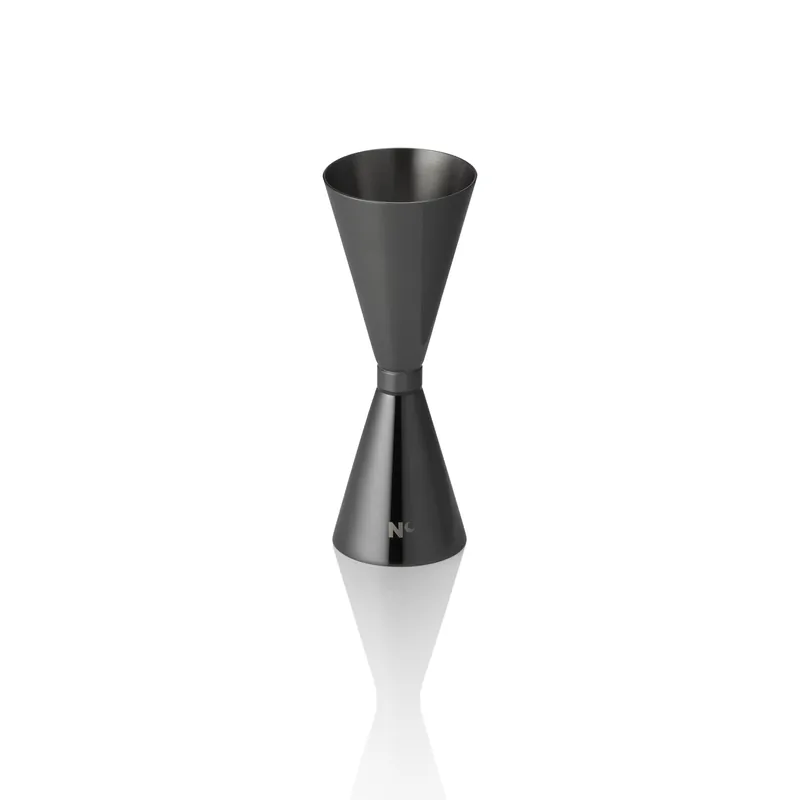 Slanke Jigger NOCTURN, 3/4,5 cl, Ø 4,5 cm, hoogte 12 cm, gunmetal, chroom-nikkelstaal 18/8 Gereduceerde Prijs