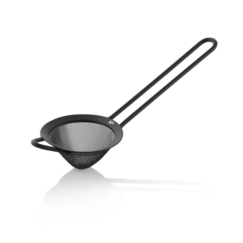 Premium Fijnmazige zeef NOCTURN, Ø 9 cm, 25,5 cm, zwart mat, roestvrij staal 18/8