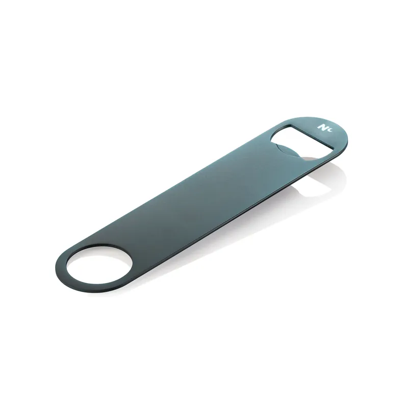 Flesopener NOCTURN, 18 x 4 cm, mat blauw, roestvrij staal 18/8 Lage Kosten