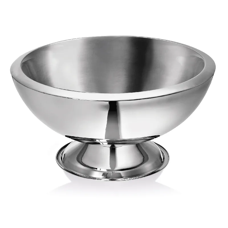 Lage Kosten champagnekoeler, Ø 43 cm, hoogte 22,5 cm, 15 liter, dubbelwandig, chroom-nikkelstaal