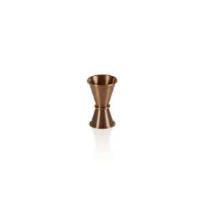 jigger, 15 / 30 ml, Ø 4,5 cm, Hoogte 7 cm, brons, chroom-nikkelstaal, PVD-coating Finale Uitverkoop