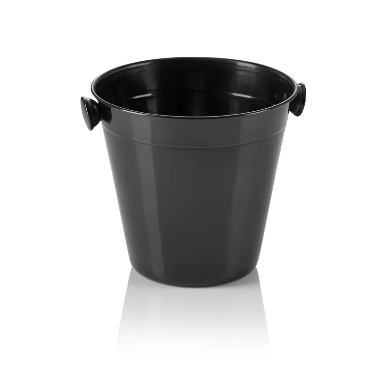 Dagaanbieding Mini ijsemmer, diameter 14 cm, hoogte 13 cm, 1 liter, PVD zwart, chroom-nikkel roestvast staal