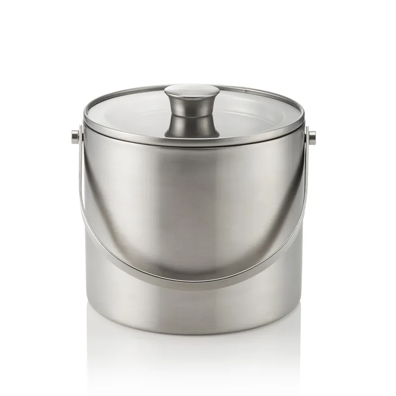 Shop Nu ijsemmer, met tang, Ø 18,5 cm, hoogte 20,5 cm, 3 liter, met glazen deksel, chroom-nikkelstaal, chroom-nikkelstaal 18/10, glas