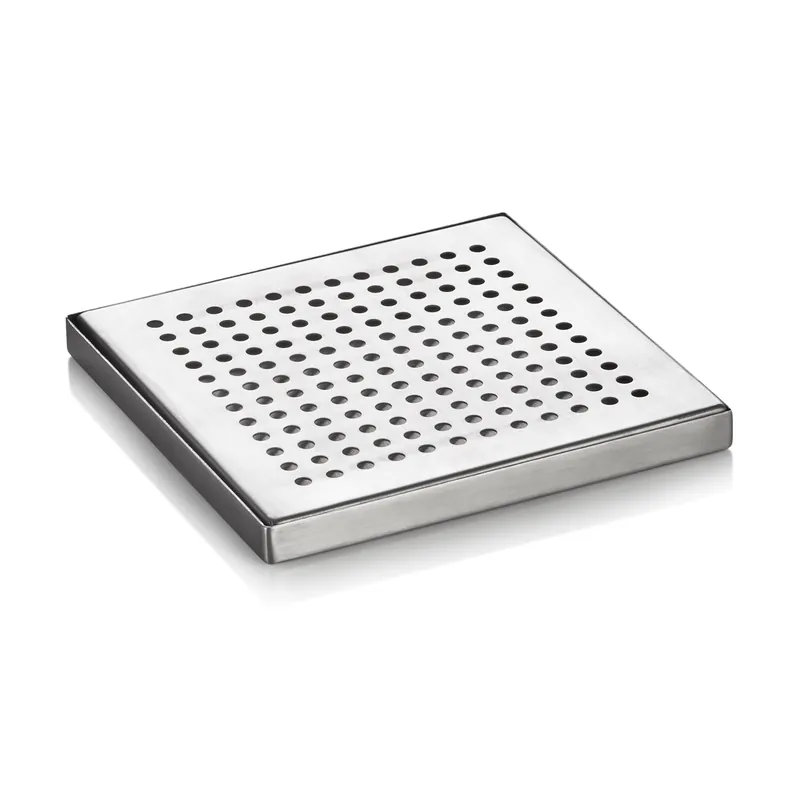 Afdrupplaat, 15,3 x 15,3 x 1,5 cm, roestvrij staal Express Levering