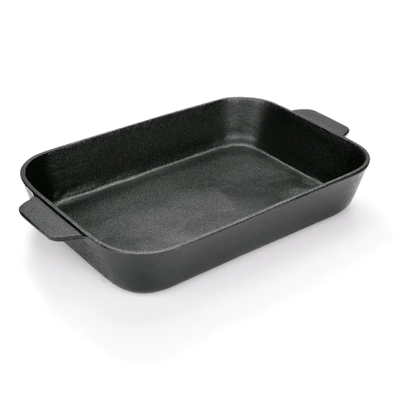 Gereduceerde Prijs braadpan met twee gegoten lappengrepen 32 x 21,5 x 5,5 cm, gietijzer
