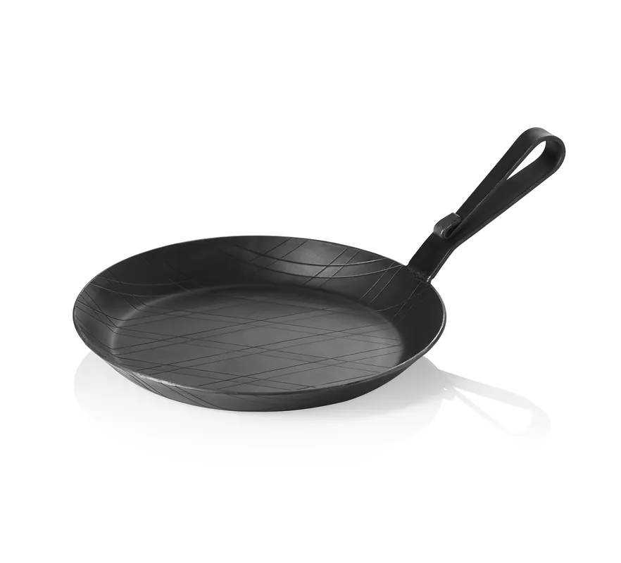 Braad-/serveerpan IRON PAN 22, met gebogen haaksteel, Ø 24 cm, ijzer Snelle Levering
