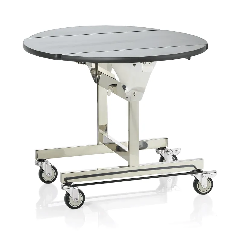 Gereduceerde Prijs Kamerservicetrolley, 105 x 90 x 75 cm, chroom-nikkelstaal, MDF