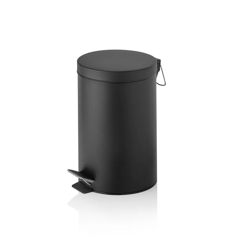 Pedaalprullenbak, 20 liter, met kunststof inzet, zwart gepoedercoat, metaal Shop Nu