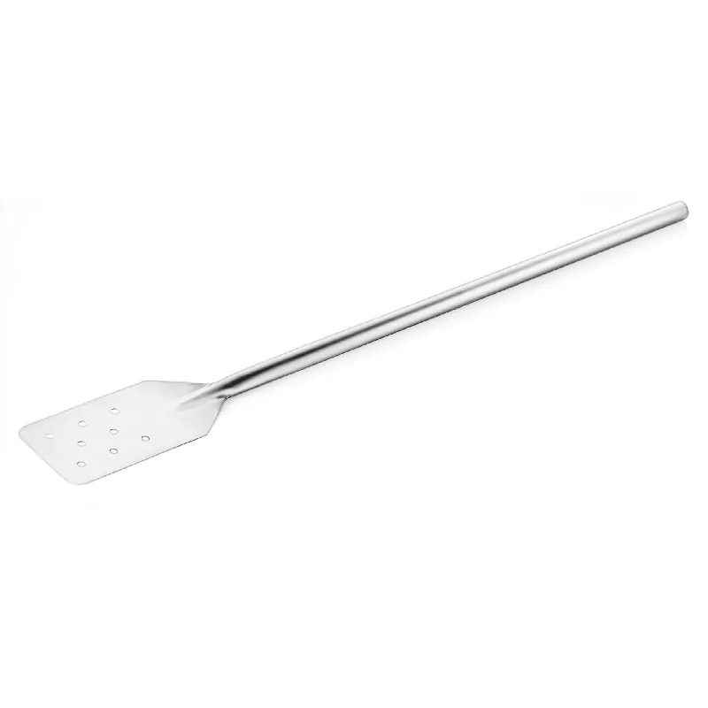 Tijdelijk Beschikbaar Roerspatel XL, geperforeerd, 75 cm, roestvast staal