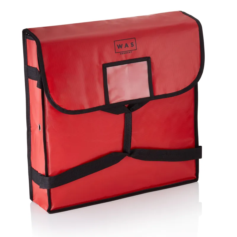 Isolatie tas voor 2 pizza's, 51 x 51 x 11 cm, rood, kunststof, aluminium Koopje
