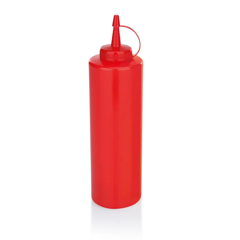 Knijpflessenset, Ø 7 cm, 0,7 l, rood, Set van 6 stuks, polyethyleen Korting