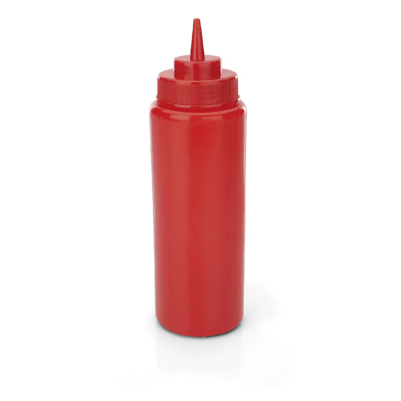 Lage Kosten Knijpflessen-set, Ø 8 cm, 0,95 liter, rood, set van 6 stuks, polyethyleen