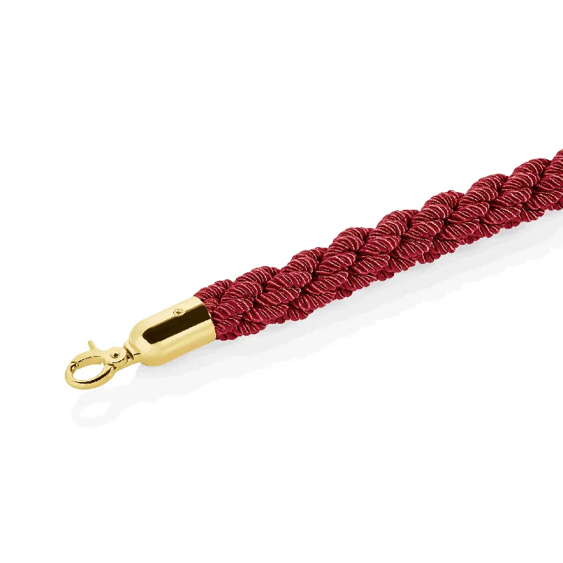 Verbindingskoord CLASSIC, Ø 3,2 cm, 1,5 m, rood, goudkleurig, polyester, roestvrij staal Korting