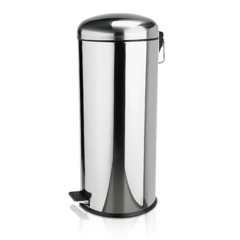 Pedaalvuilnisbak met verzinkte inzet, 30 liter, Ø 30 cm, RVS Finale Uitverkoop