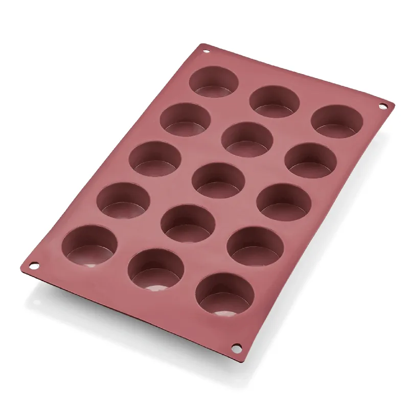 Petit Four BAKEFLEX, 15 bakvormen, Ø 4 cm, rood, siliconen Bestel Nu