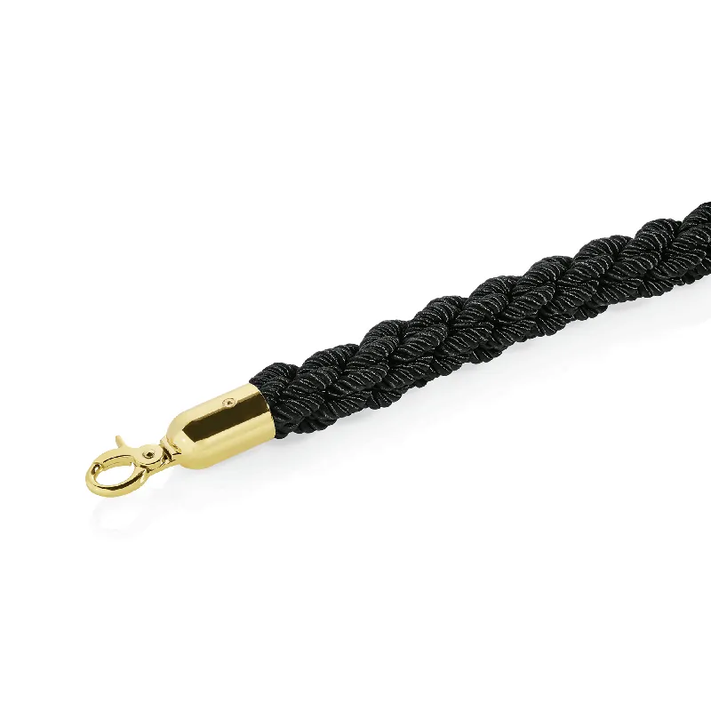 Dagaanbieding Verbindingskordel CLASSIC, Ø 3,2 cm, 1,5 m, zwart, goudkleurig, polyester, roestvrij staal