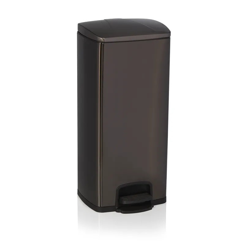 Must-Have Pedaalemmer, 31,5 x 31,5 x 70 cm, zwart, chroom-nikkelstaal, kunststof