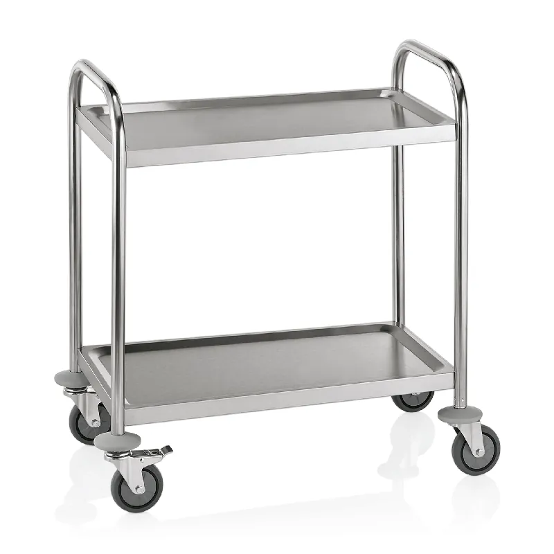 Merkproduct Serveerwagen CARGO met 2 dienbladen, 70,5 x 41 x 84 cm, roestvrij staal