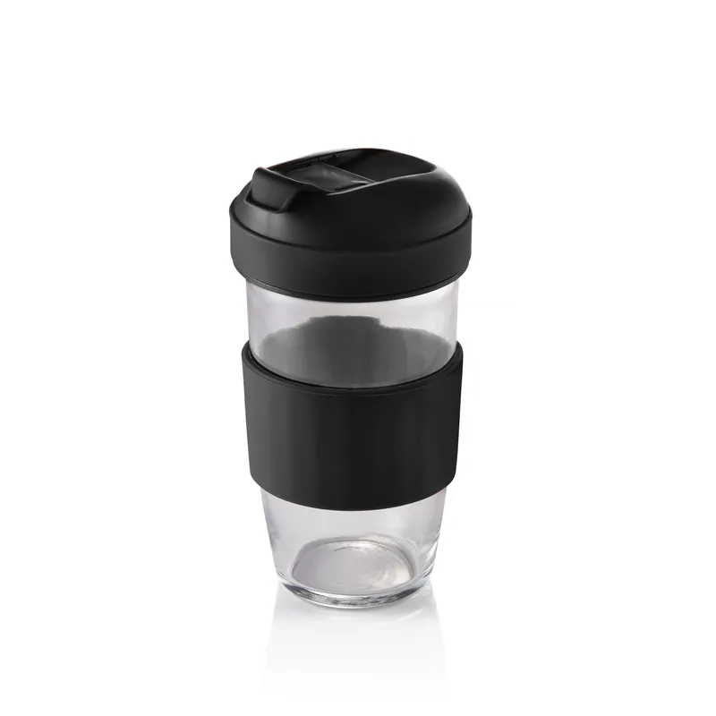 2-in-1 koffie- en mueslibeker, borosilicaatglas polypropyleen, silicone Must-Have