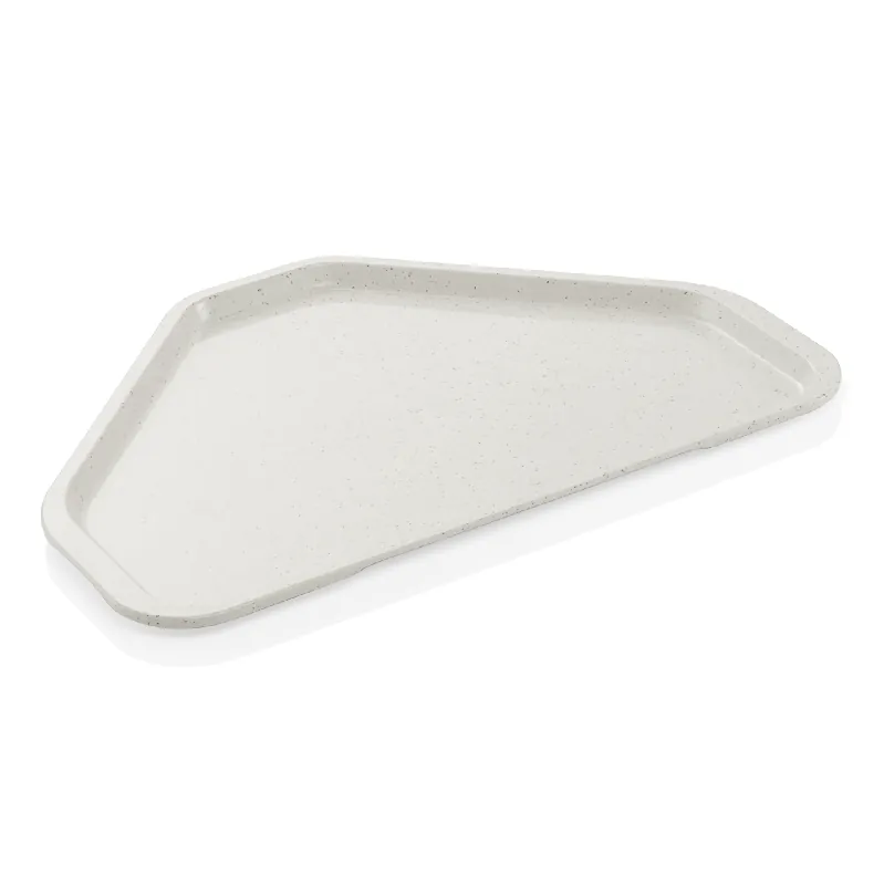 Tijdelijk Beschikbaar Trapeziumvormig dienblad TRAY 96, 48 x 34 cm, granietgrijs, polyestervezelstof